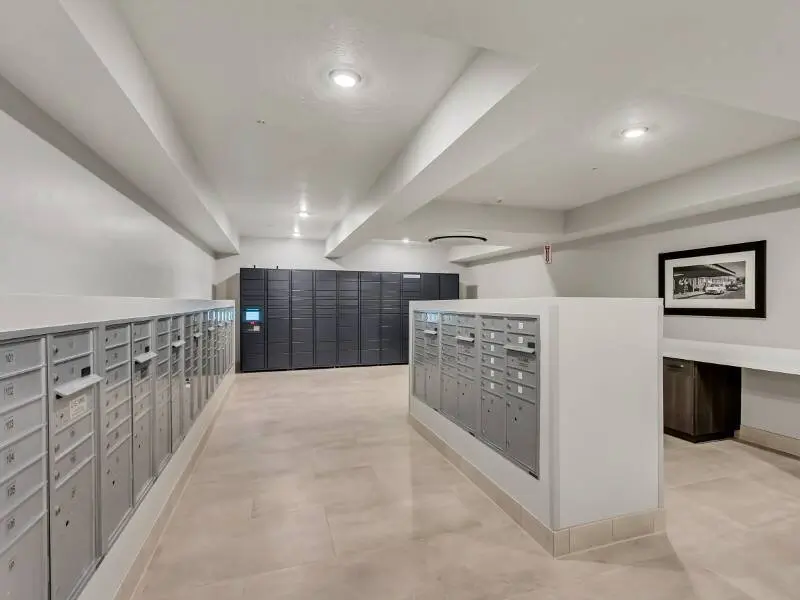 Completed commercial interior with finished drywall